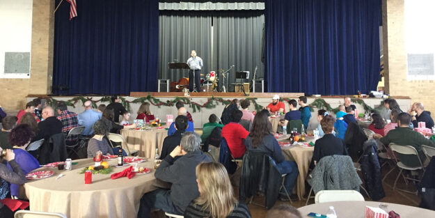 CEO Mitch gives speech at our holiday celebration